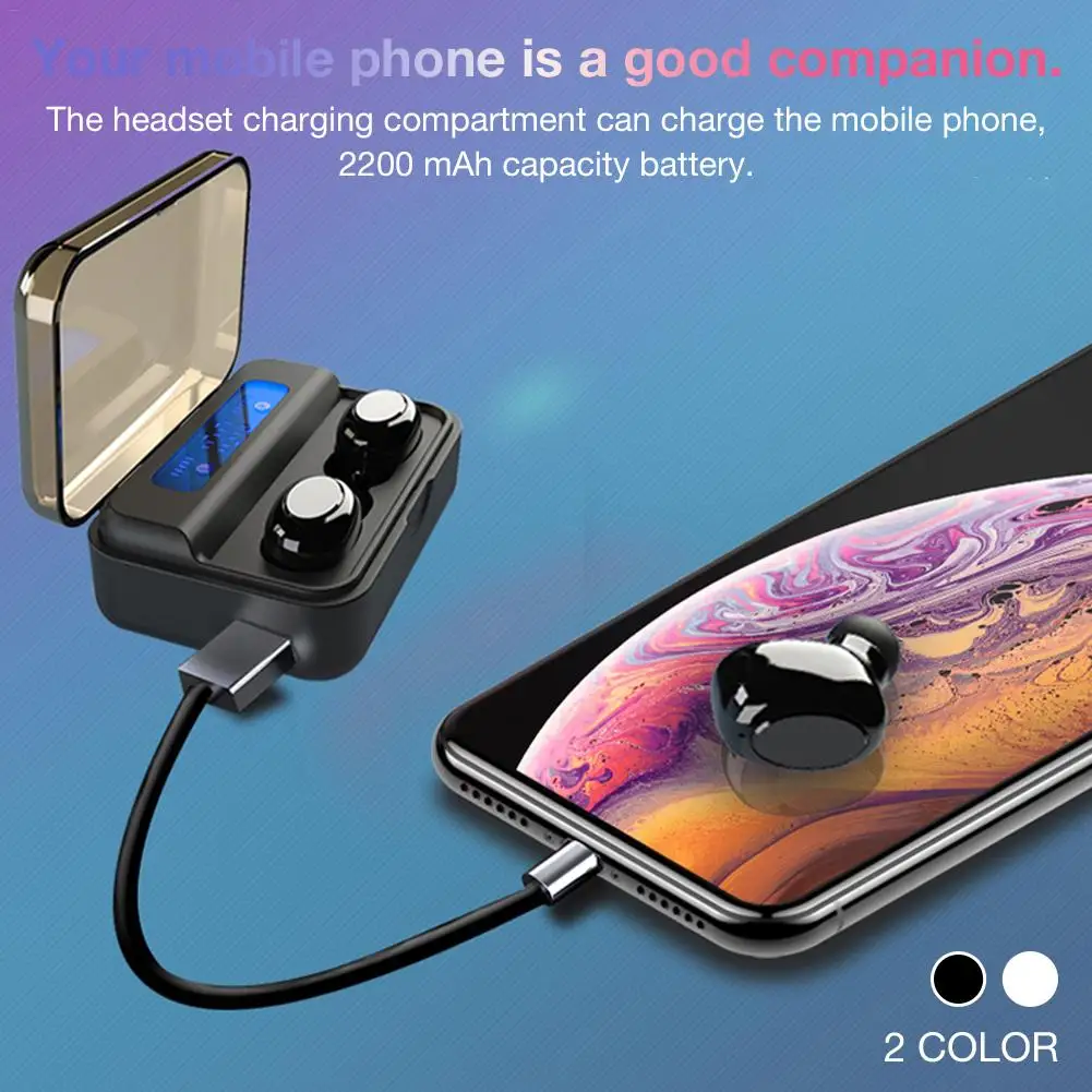 Беспроводные стереонаушники S590 9D Bluetooth 5 0 2200 мА · ч IP67 CVC8.0 | Электроника