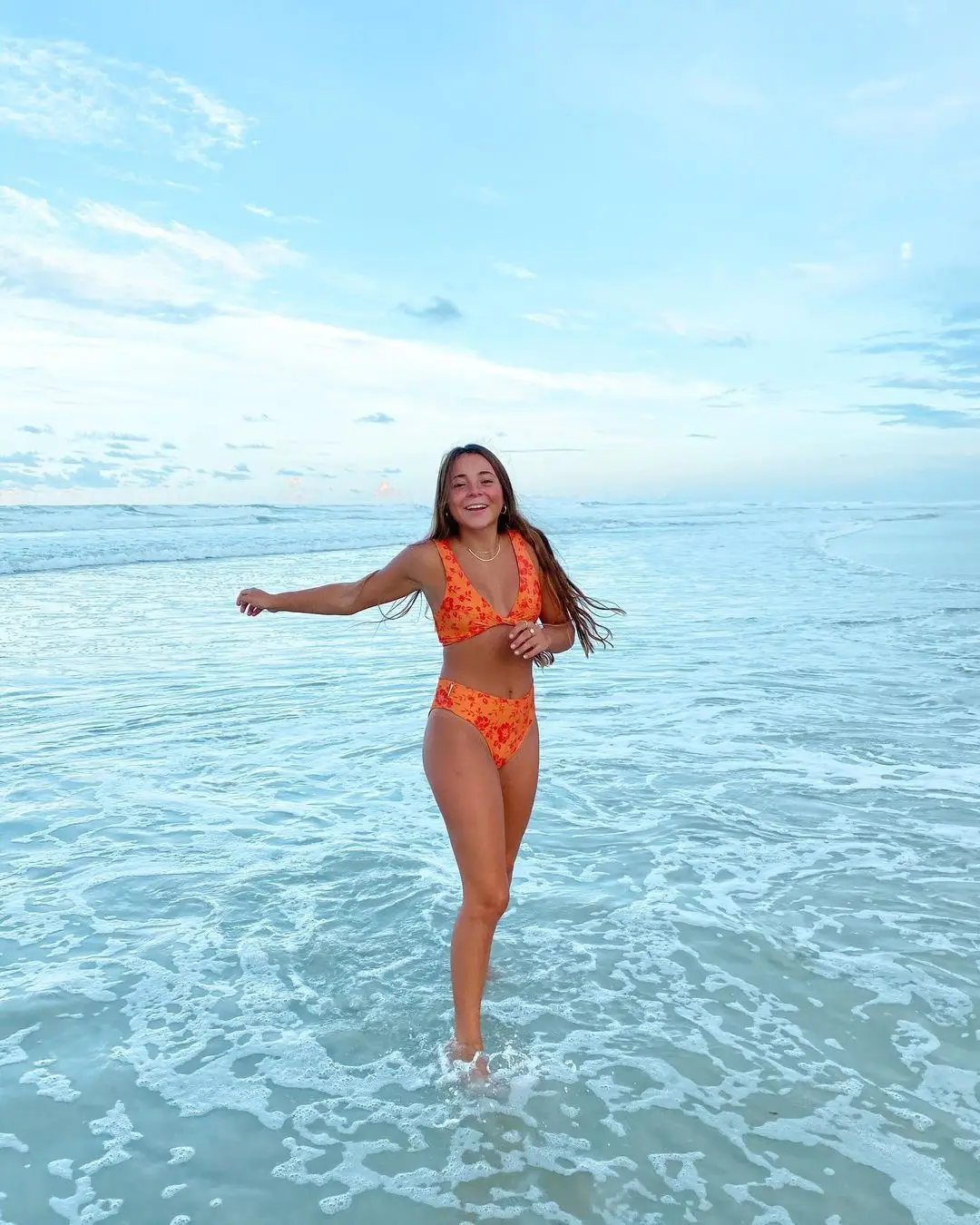 

Floral Print Swimsuit for Girls Young Sport Swimwear High Waist Beachwear Bathing Swimming Suit Two Pieces