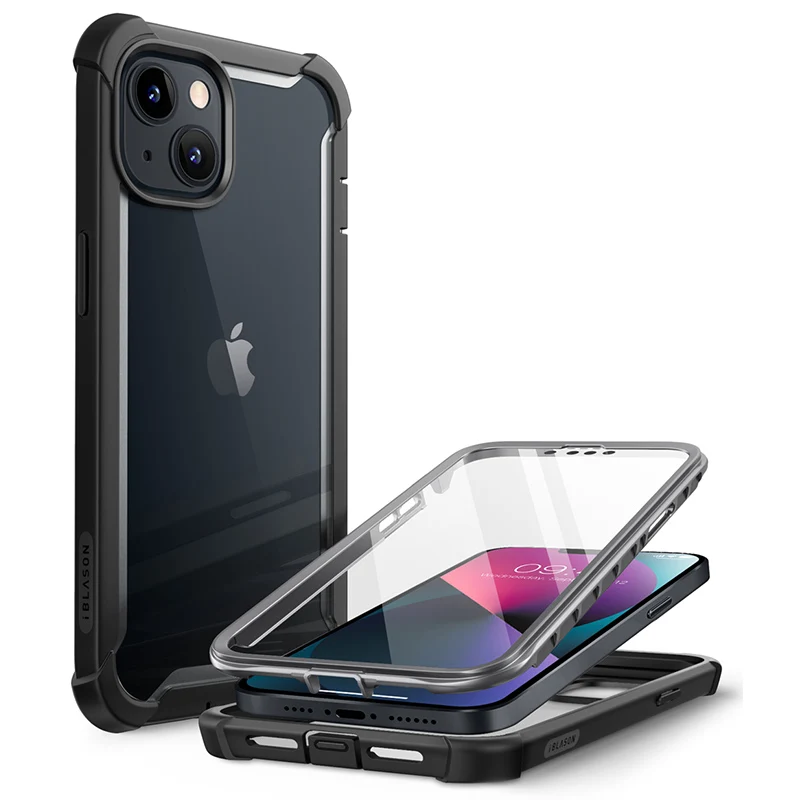 

I-BLASON для iPhone 13 Mini чехол 5,4 дюйма (выпуск 2021 года) Ares двухслойный прочный прозрачный чехол-бампер со встроенной защитой экрана
