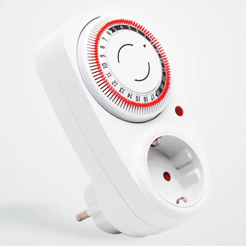 24 Hour Plug-in Programmable Mechanical Electrical Program Timer Power Switch 230V Energy Saver EU Plug | Электроника