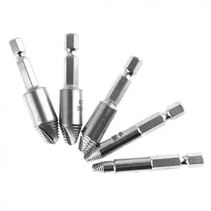 5 шт., инструмент для удаления поврежденных винтов дюйма, 14 дюйма, шестигранный хвостовик из быстрорежущей стали, сломанная головка, сорванный винт, удалитель болтов экстрактор, винт для дома