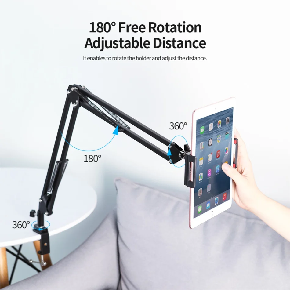 ROCK держатель планшета для iPad Pro Air Mini Tablet складной ленивый Настольный для iPhone XS Xiaomi зажим для смартфонов Подставка для планшета