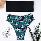 Купальник-бикини женский с цветочным принтом и эффектом пуш-апа