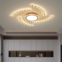rotating home living room decoration ceiling lights modern hall lamp creative decoration commercial golden led light fixture