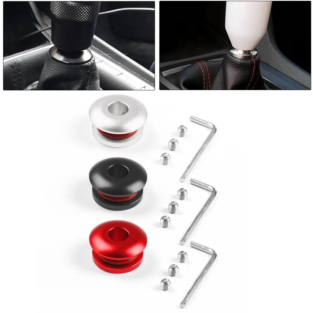 

Universal Shift Knob Stopper Shifting Head Limiter Fixed Base Gear Head Buckle Aluminum Car Gear Knob Limiter Sliver Red Black