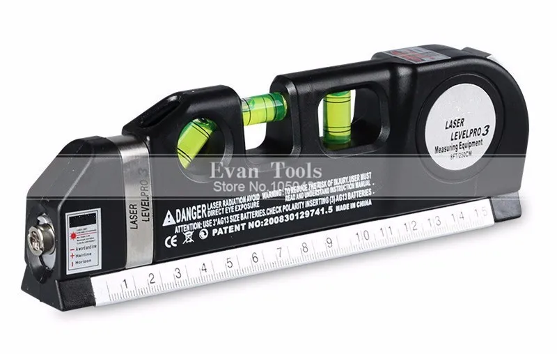 Лазерный уровень Горизонтальный Вертикальный измерительный прибор 8FT стандарт