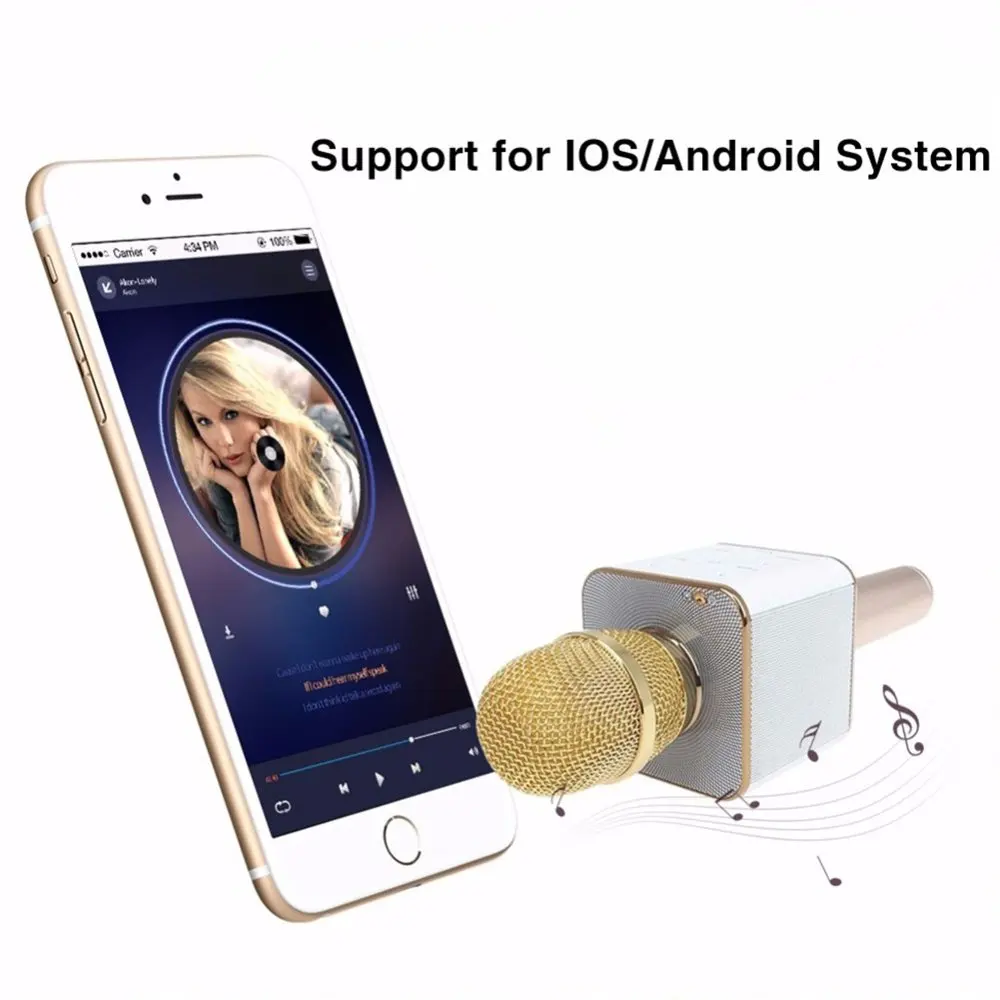 Портативный беспроводной караоке KTV микрофон Микрофон Ручной конденсаторный с