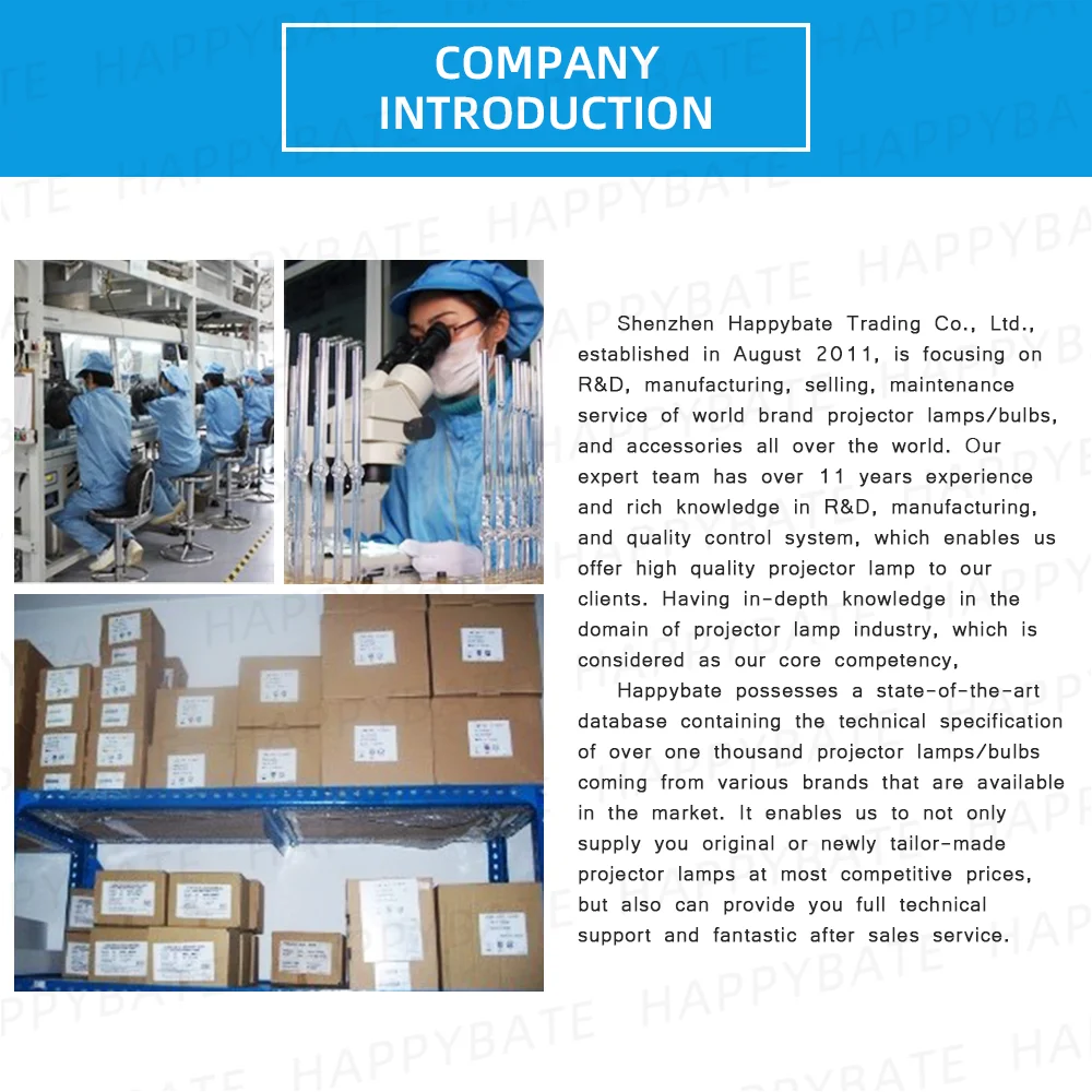 Запасная лампа Φ 190/0.8 E20.8 для X312 HD141X EH200ST GT1080 HD26 S316 X316 W316 DX346 BR323 BR326 DH1009 лампа|Лампы