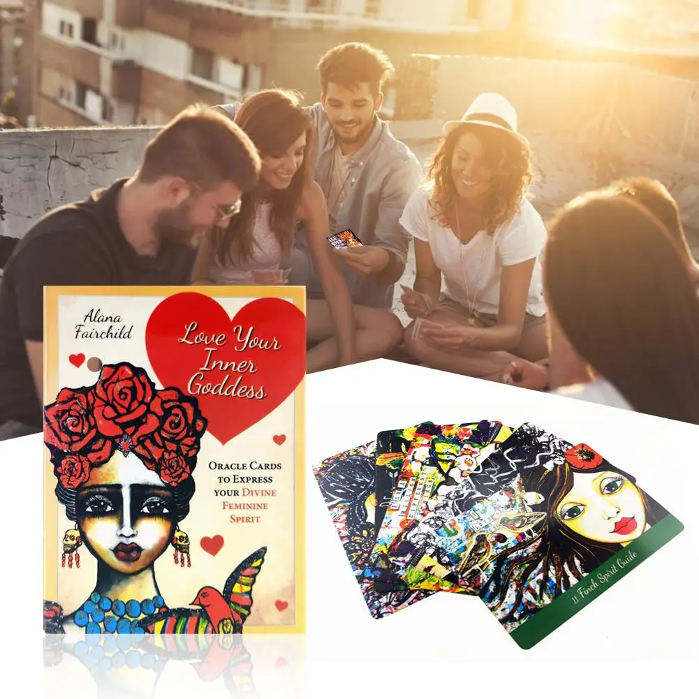 

44PCS Tarot Cards Love Your Inner Magic Board Card Game Set English Divination Tarot Family Party Playing Cards