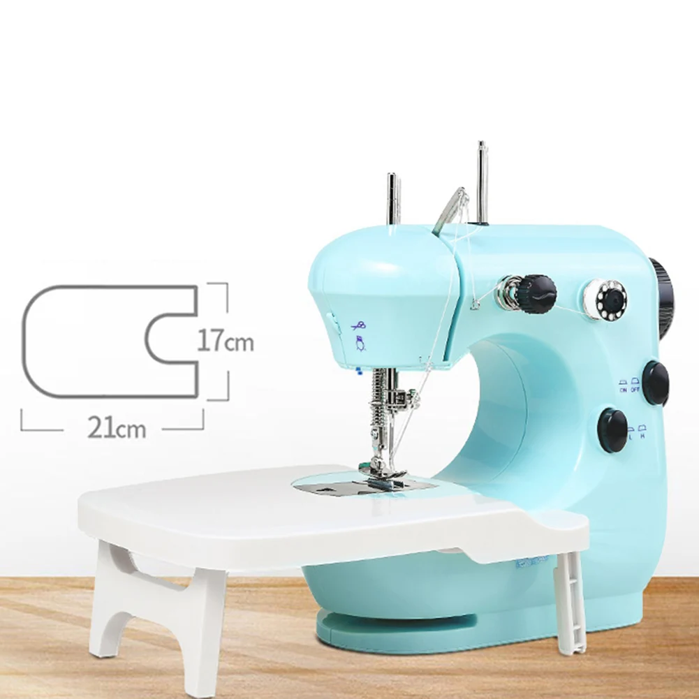 

Mini Electric Sewing Machine Portable Household Beginner Tailors Crafting Mending SER88