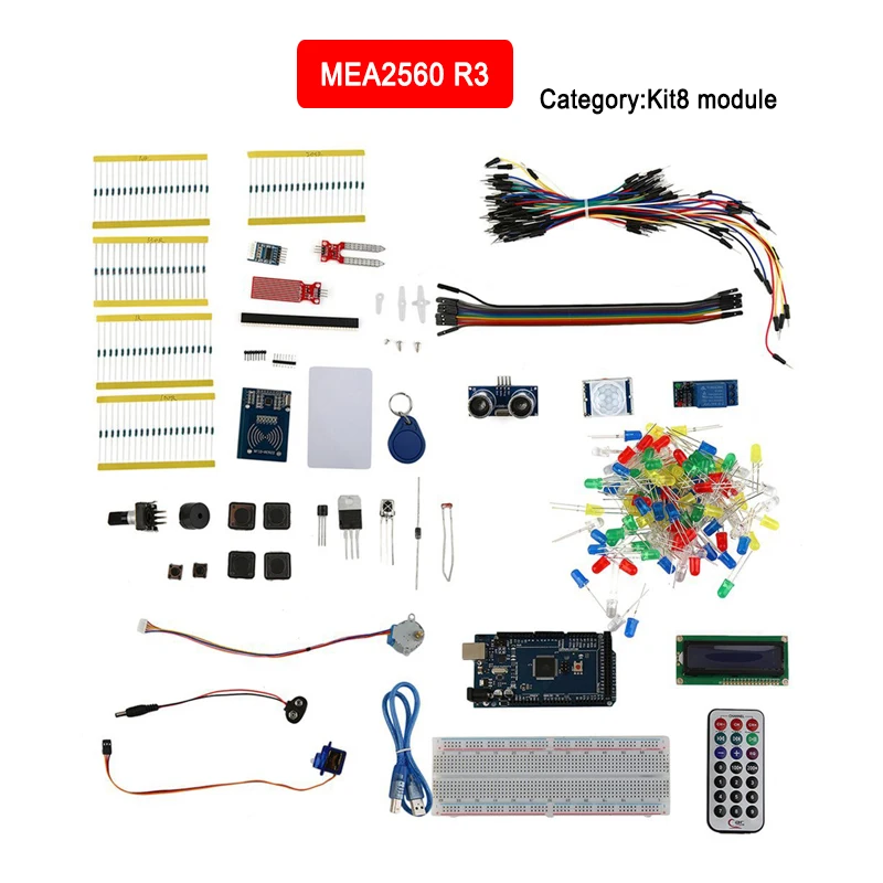 

Diy Electrical Basic Starter Kit Breadboard,Jumper wires,Resistors,Buzzer for Arduino UNO R3 MEA2560 R3