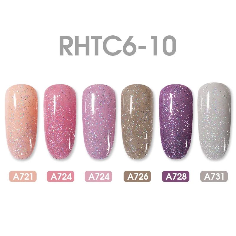 Розалинд 6 шт./компл. 15 мл блеск неоновый Гель лак для ногтей комплект все маникюра