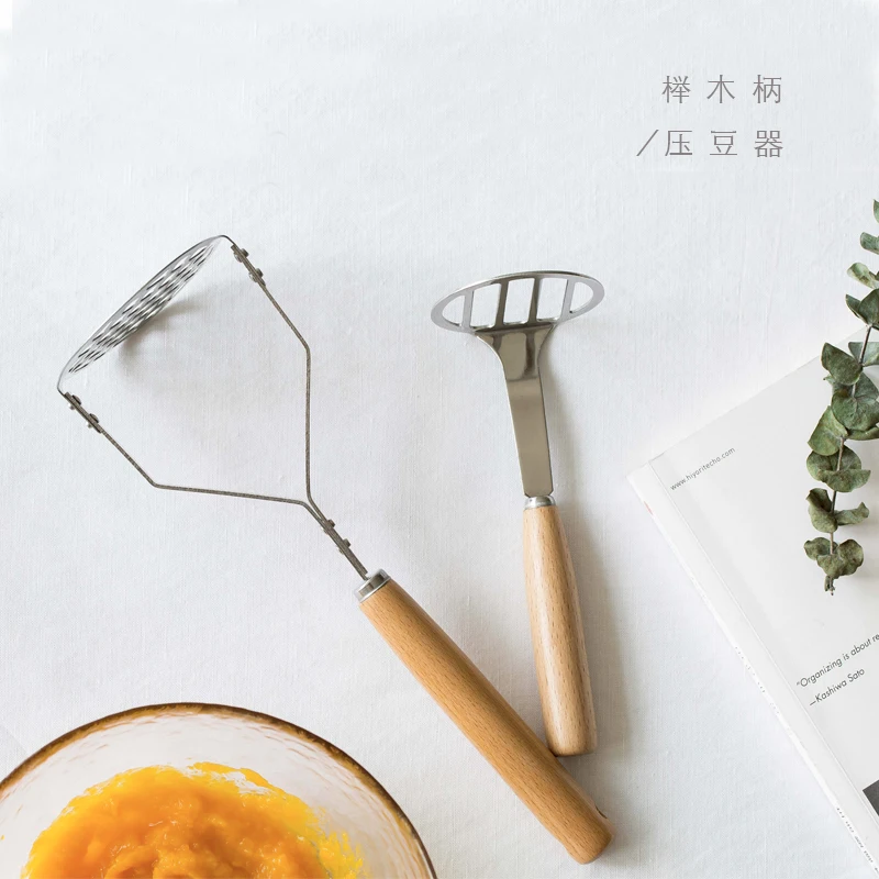 

Potato Masher Ricer Puree Pressed Fruit Juice Maker Stainless Steel Potato Pusher Smooth Mashed Potatoes Crusher Fruit Tools