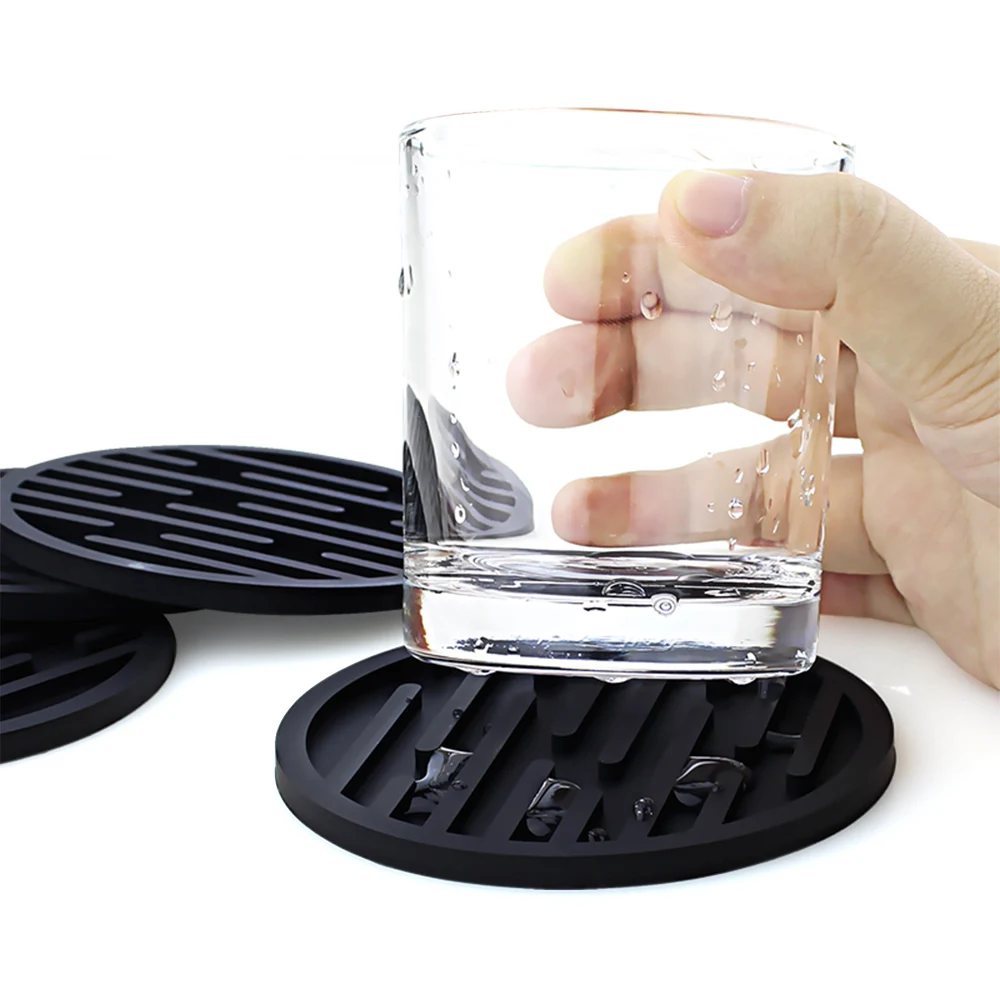 

Silicone Anti Overflow Cup Mat Home Kitchen Bar Tea Coffee Drink Coaster Thick Nonslip Table Pot Bowl Pad Placemats