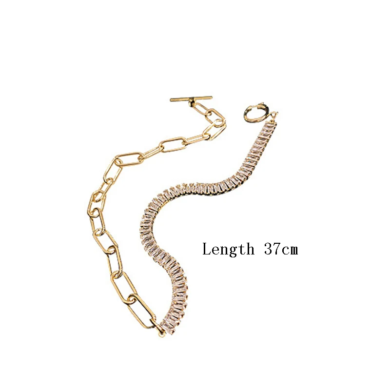 

Zircon Crystal Choker Necklaces for Women Geometric Rhinestone Necklaces Statement Jewelry Gifts