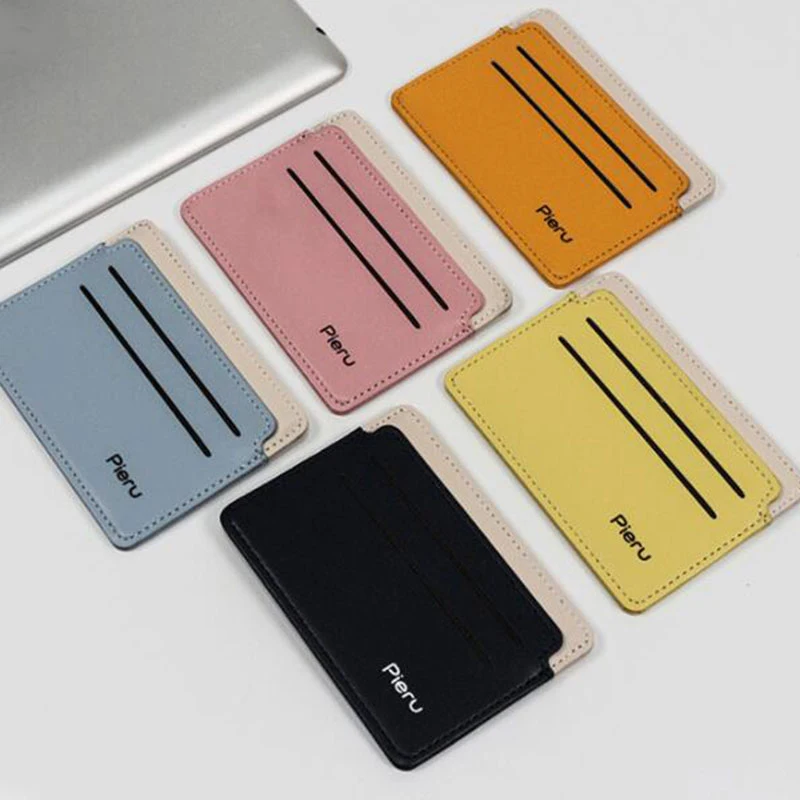 

Fashion New Candy Color Splicing Card Holder Urban Style Ultra-thin Card Package Unisex Outdoor Portable Business Card Holders