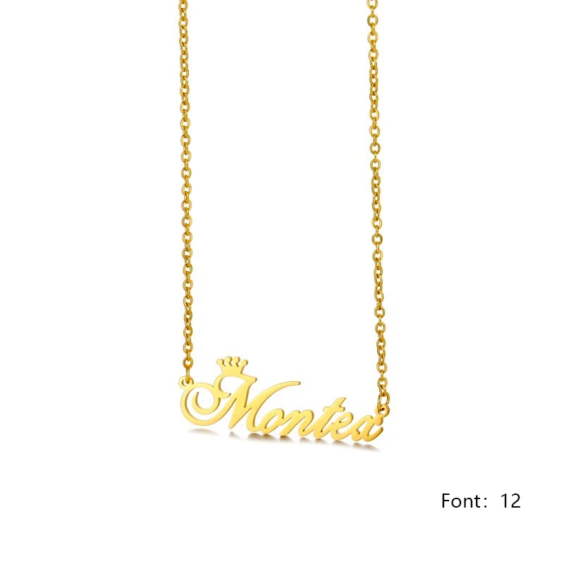 Ожерелье с именем на заказ ожерелье короной ручной работы женская и мужская