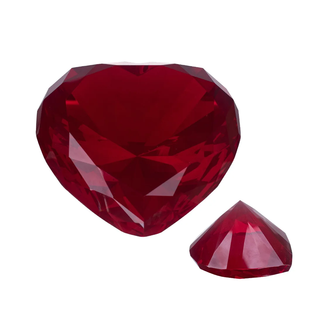 Фигурка из страз в форме сердца 90 мм фэншуй стекла пресс-папье украшения для дома