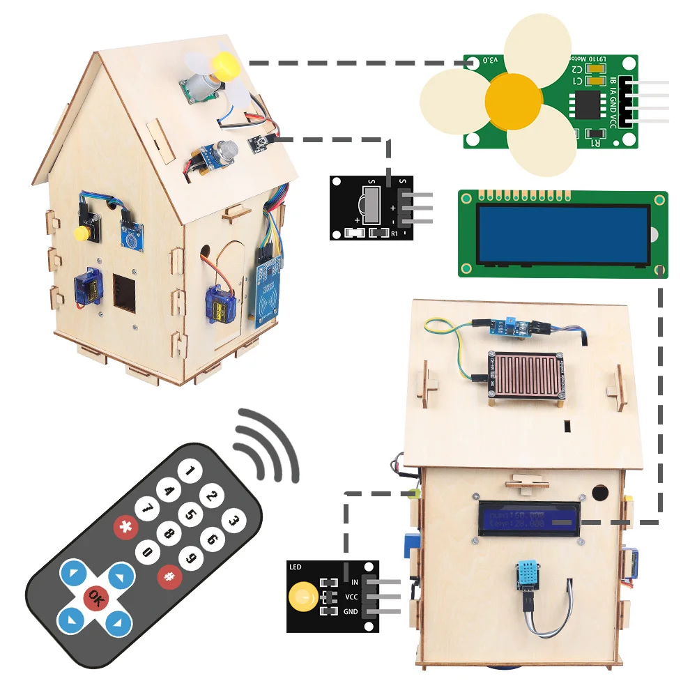 Электронный комплект Zhiyitech DIY для Arduino Nano Iot стартовый набор умного дома с печатной