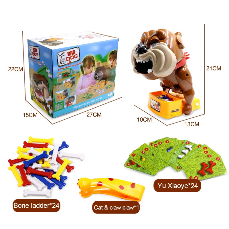 

April Fool's Day Spoof Toy Bad Dog Finger Biting Trick Games Interactive Toys Set for Parents/Friends Toy Dinosaur Puppy Set