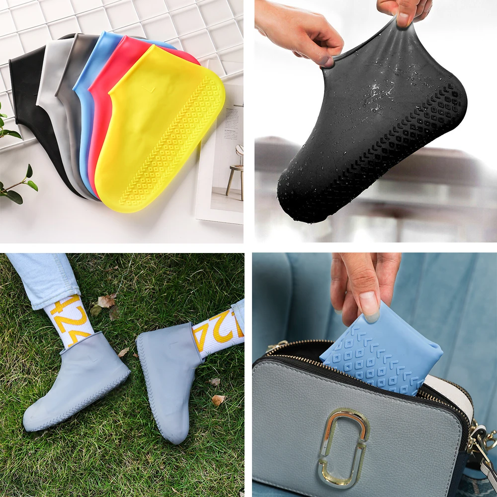 Водонепроницаемый Противоскользящий чехол для обуви силиконовый материал