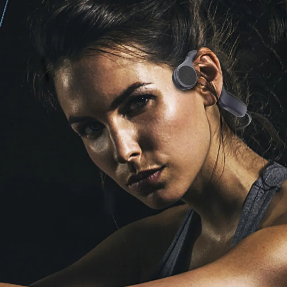 

Bluetooth 5.0 Bone Conduction Headset Open-Ear Wireless Headphones With Noise Reduction Mic IPX5 Earphone For Cycling Running