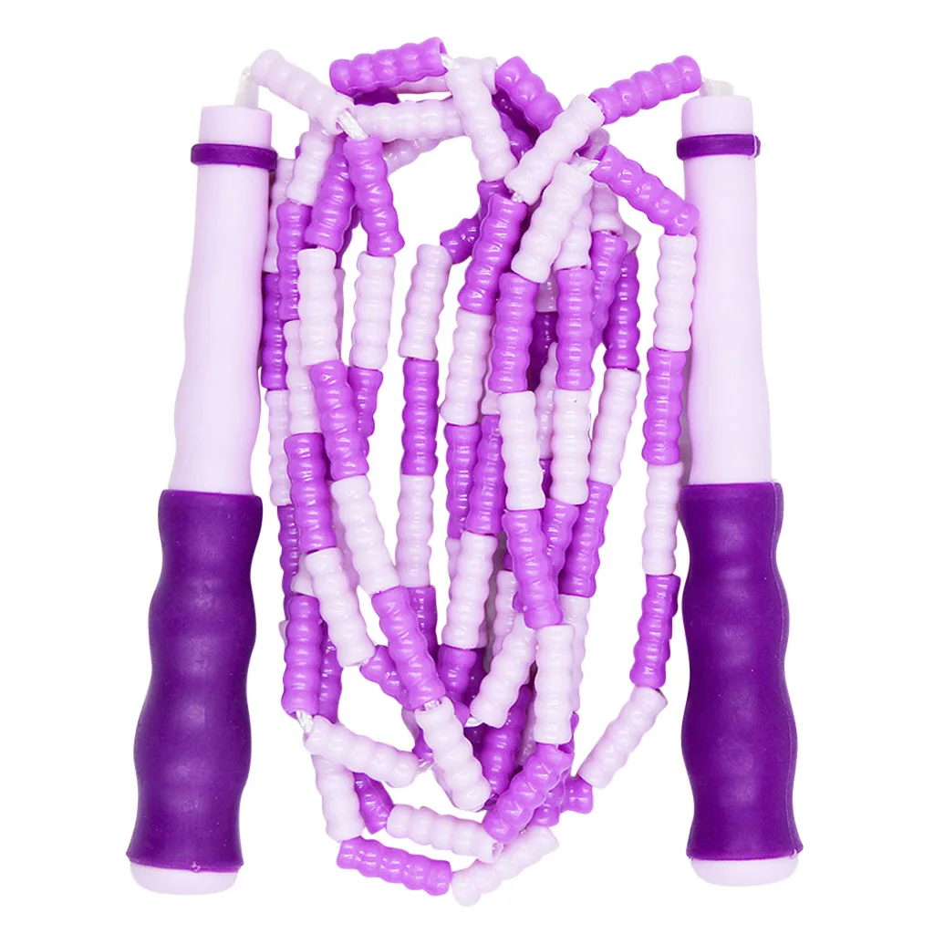 Скакалка с мягкими бусинами регулируемая длина без спутывания для детей и мужчин