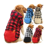 christmas dog costumes cat costumes plaid dog hoodie pet clothes sweaters with hat zipper pocket xmas new year pet clothing