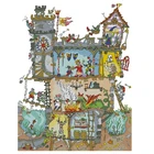 Высококачественный милый Набор для вышивки крестиком, пиратский дом-лодка