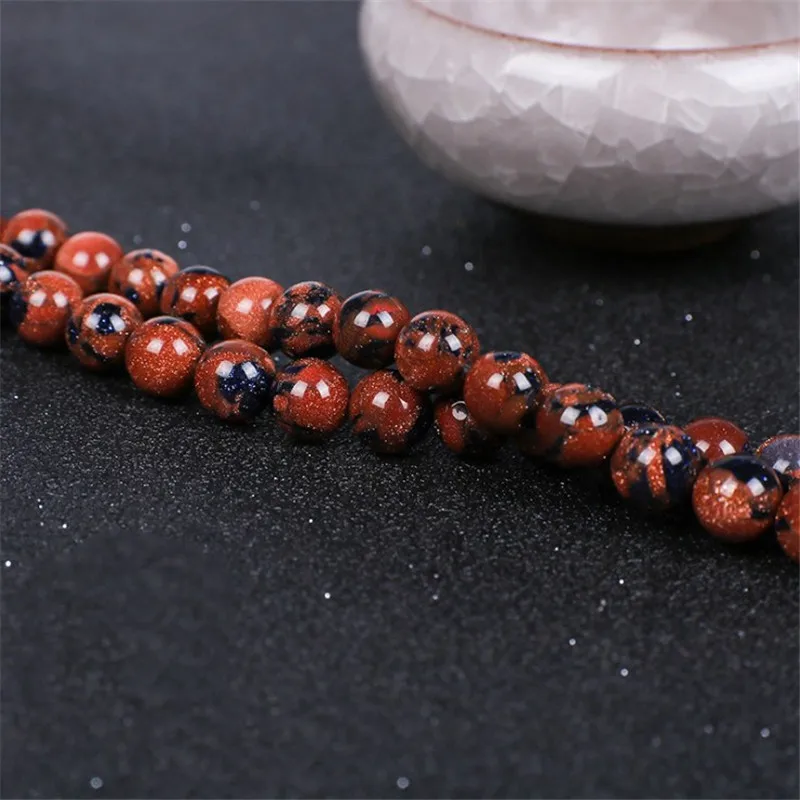 

Natural Beads Loose Spacer Mixture Gold Sand Blue Bead for Jewelry Making