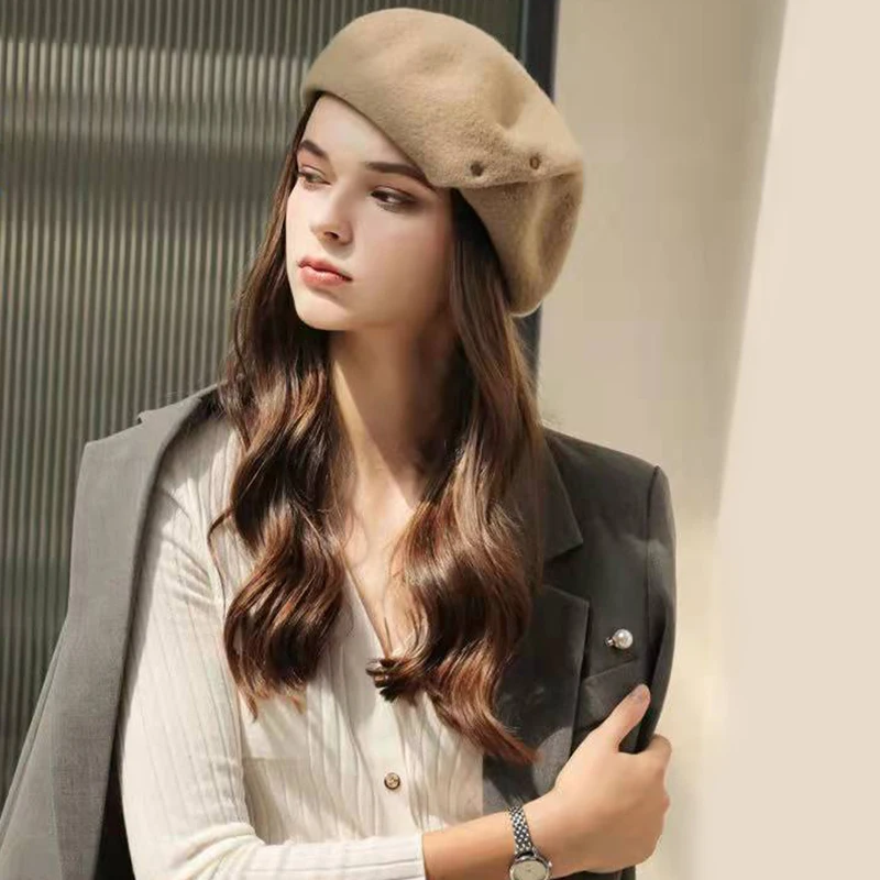 Женский шерстяной берет во французском стиле модные женские шапки новый стиль