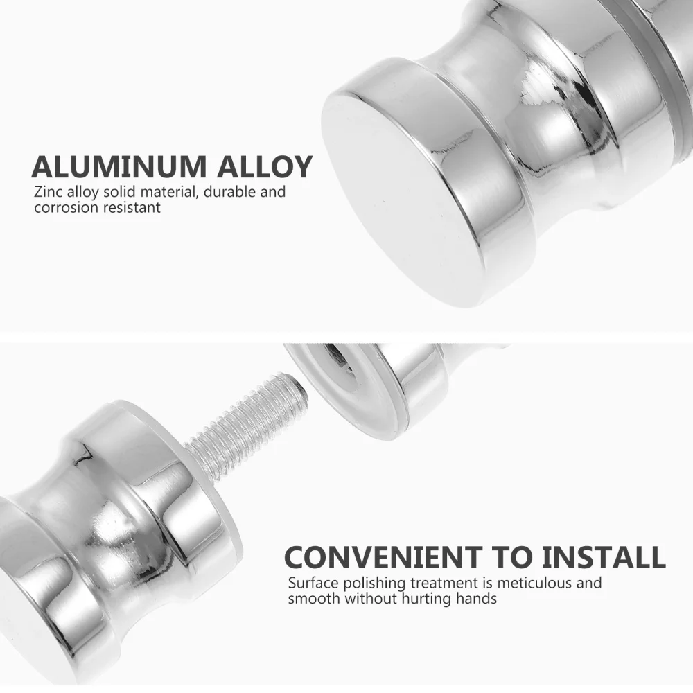 

1pc Practical Bathroomd Handle Knob Shower Door Knob for Bathroom (Silver)