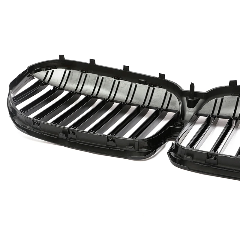 Single Slat Gloss Black Grille Car Front Bumper Kidney Grill For BMW 7 Series G11 G12 730i 740i 750i 740e 725d 730d 2020 2021 images - 6