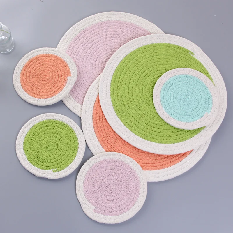 Коврик для круглого стола в скандинавском стиле противоскользящие подставки