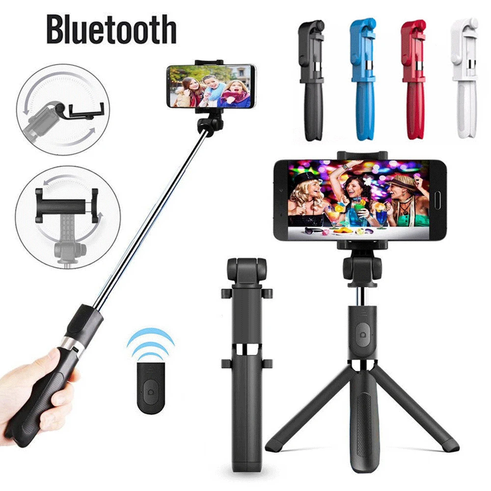 

New Wireless bluetooth Selfie Stick Tripod with Remote Shutter Foldable Tripods Monopods Universal For iPhone Android Phones