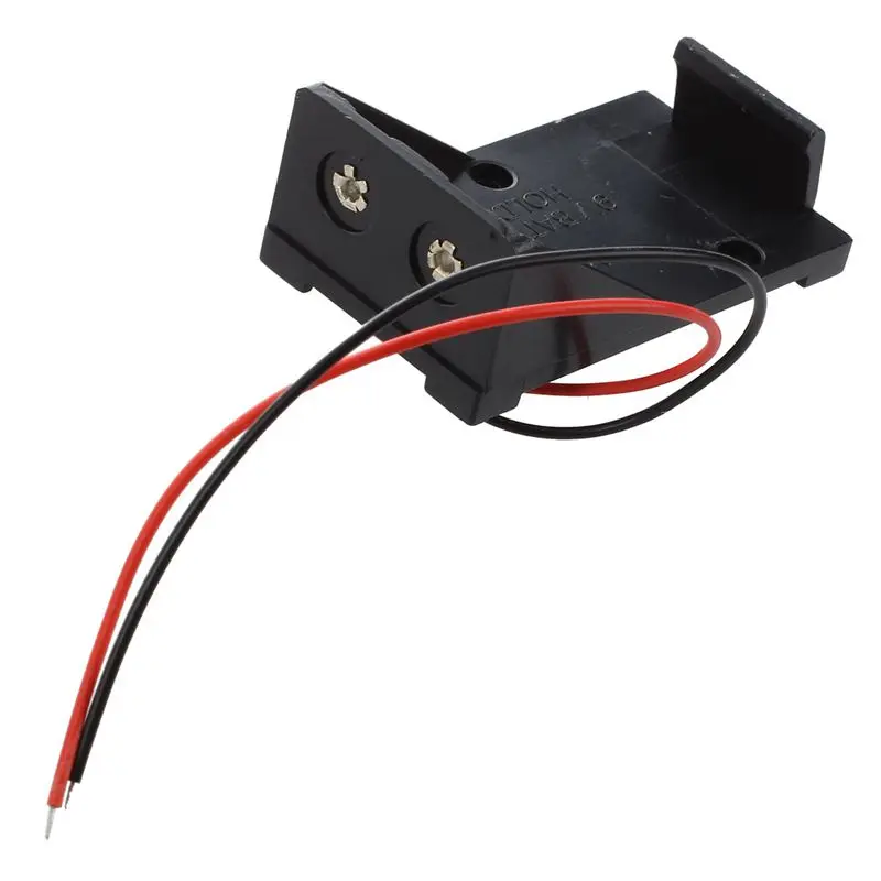 

4x Battery Storage Case Slot Holder for 9V Batteries w 5.9" Wire Leads
