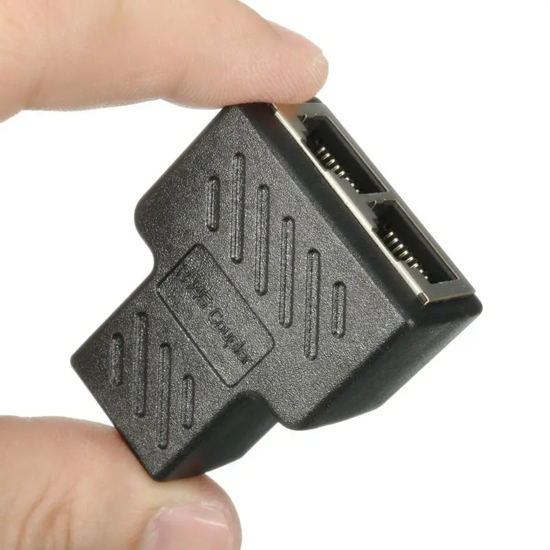 2 порта RJ45 Сплиттер адаптер LAN сеть Ethernet соединитель расширителя разъем лот
