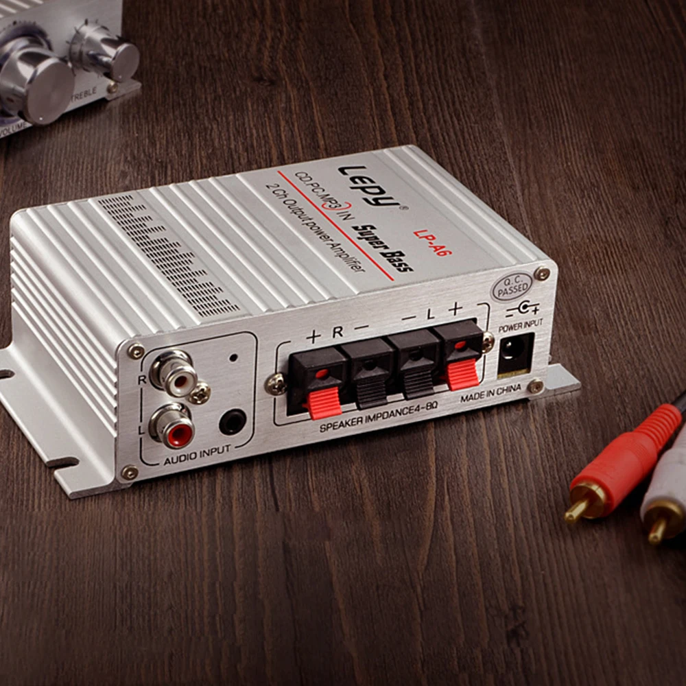 Amplifier Digital Player 2CH HiFi Stereo Audio Car Home For Mobile Phone MP3 MP4 PC Support Volume Control