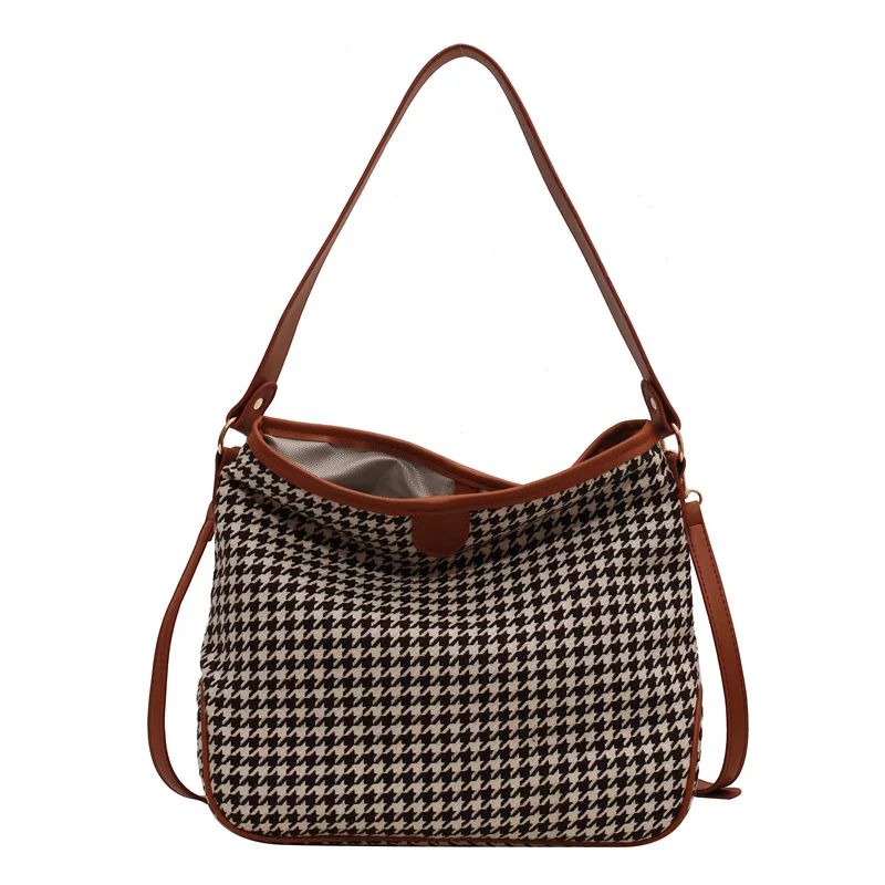 

Women Bag Large-capacity Bag New Female Large-capacity Shoulder Messenger Bag Fashion Lattice Crossbody Bucket Bag