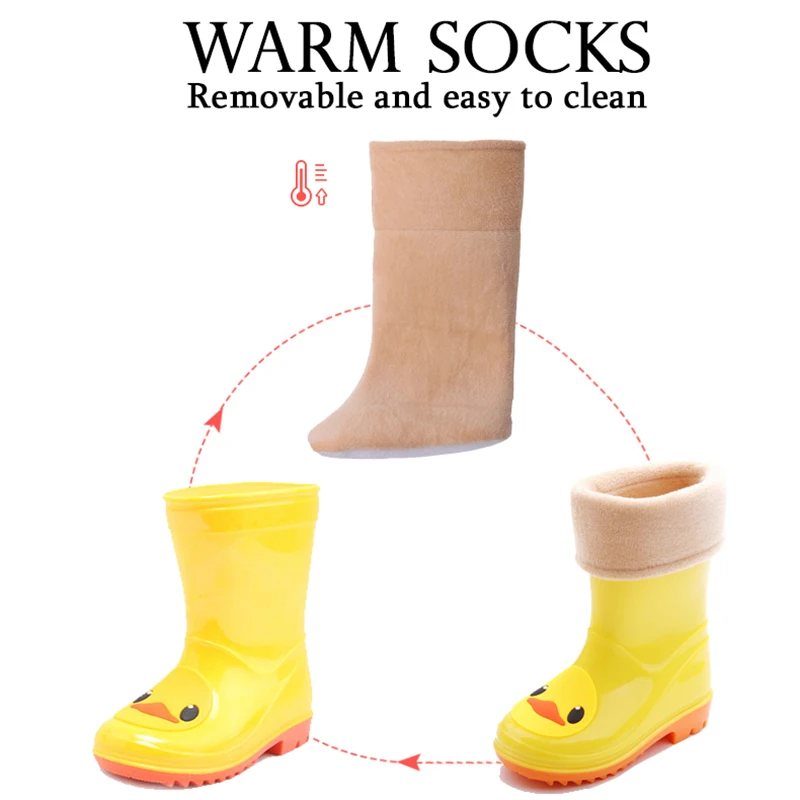 Детские резиновые сапоги Водонепроницаемые Дачная обувь Милый кот Утка Пингвин