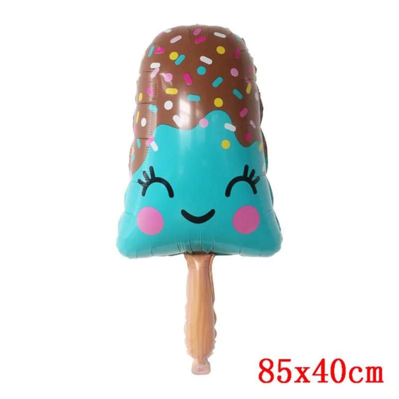 

10/20/50pcs Summer Party Ice Cream Foil Balloons Baby Shower Birthday Party Sweet Pink Chocolate Food Decoration Air Globos Toys