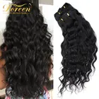 Doreen 120 г 140 г настоящие натуральные человеческие волосы на заколках для наращивания машинное изготовление европейские волосы Remy пляжная волнистая прическа 7 шт.