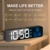 Цифровой светодиодный музыкальный будильник с регулируемой яркостью будильник с отображением температуры и даты умные настенные часы домашний декор для спальни - изображение