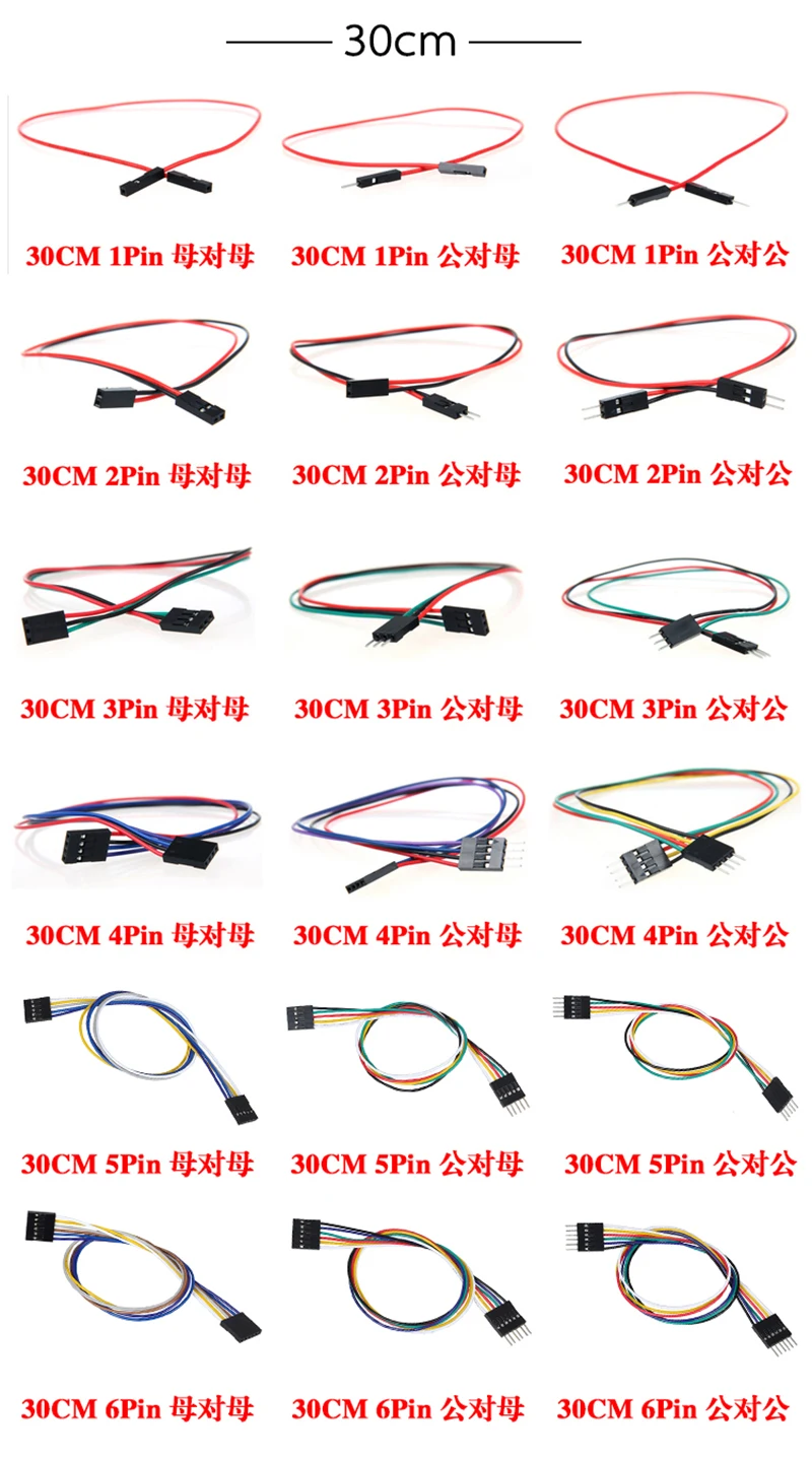 3DSWAY 10 шт. 3D принтеры Запчасти кабель со штыревыми соединителями на обоих концах