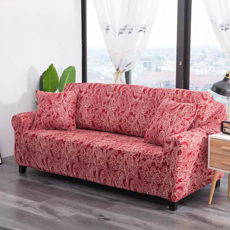 

Sofa Cover Thick Woven Fabric Elastic Floral Printing Cubre Sofa All-inclusive Slip-resistant Couch Cover Fundas De Sofa Moderno