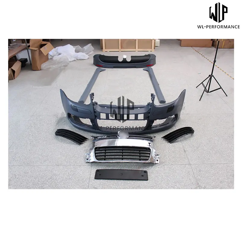 Высококачественный Неокрашенный передний бампер из искусственной кожи с