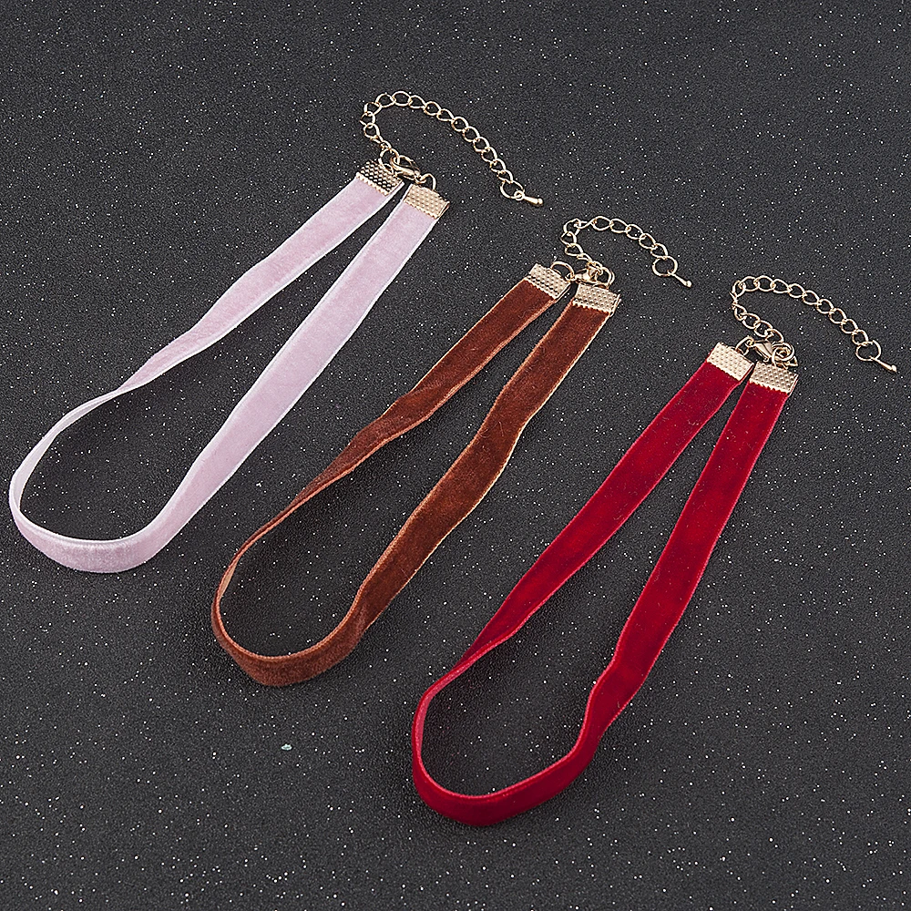 Женское Ожерелье чокер с бархатной полоской винтажное ожерелье воротником в