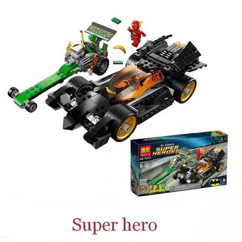 281 шт. DC Comics LegoINGlys Enlighten The Riddler Chase Flash Batman DIY строительные блоки наборы игрушки для