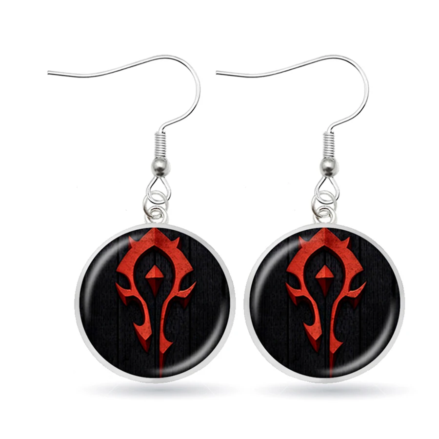 Новые висячие серьги WOW Horde с символом игры серебряные дропшиппинг ювелирные