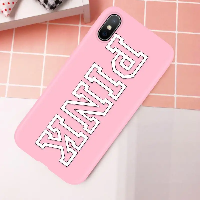 Для TPU iPhone X XS Max XR 6S 8 7 Plus, Розовый силиконовый чехол для телефона, мягкий чехол, матовый цветной чехол для iPhone 6 Plus - Цвет: Kfe-pinkfen